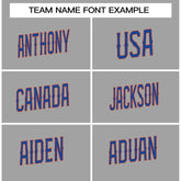 Custom Gray Royal-Orange Classic Style Crew neck T-Shirts Full Sublimated